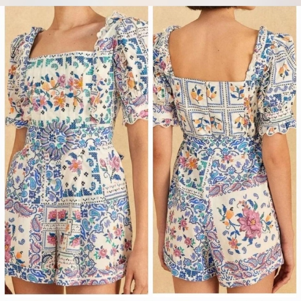 Farm Rio Multicolor Patterned romper
